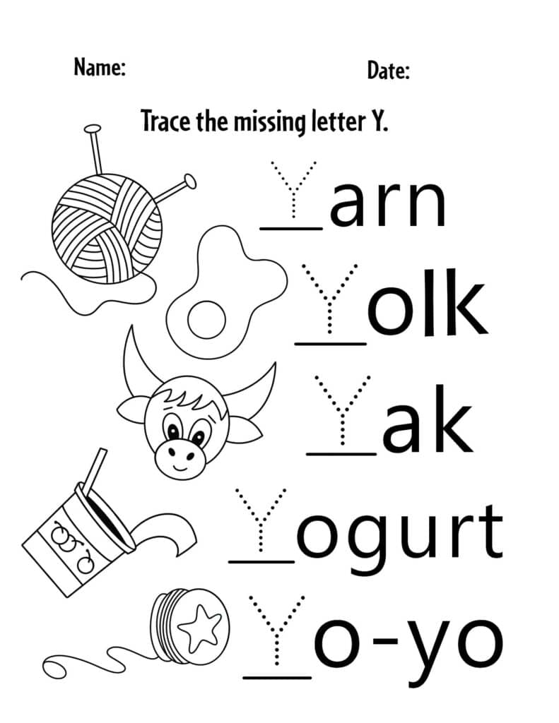 Letter Y Worksheets For Kindergarten Letter Y Activities 