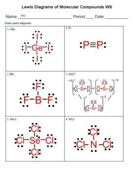 Lewis Dot Structure Worksheet By Chem Queen Teachers Pay Teachers