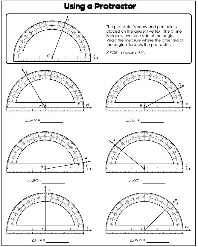 Measuring Angles With Protractor Worksheet 4th Grade Angleworksheets