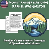 Mount Rainier National Park Reading Comprehension Passages Questions 