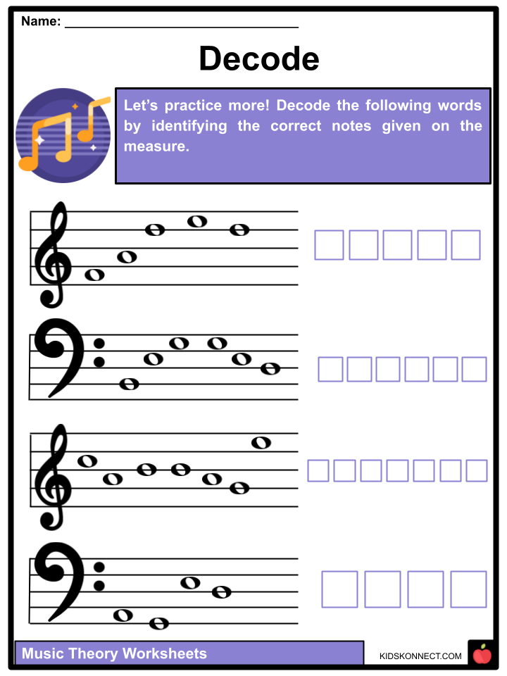 Music Theory Worksheets For Beginners Music Theory Activities And