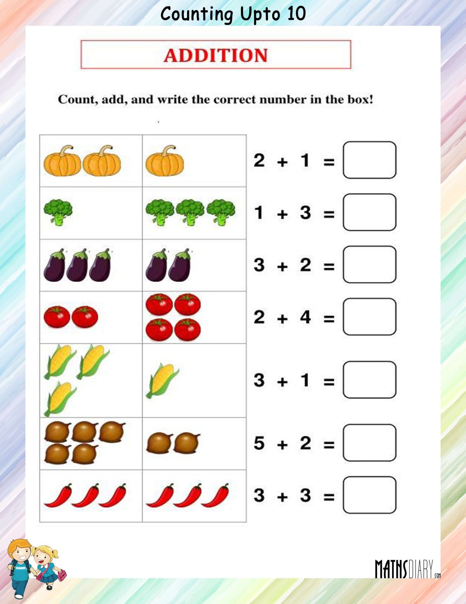 Nursery Math Worksheets Page 2