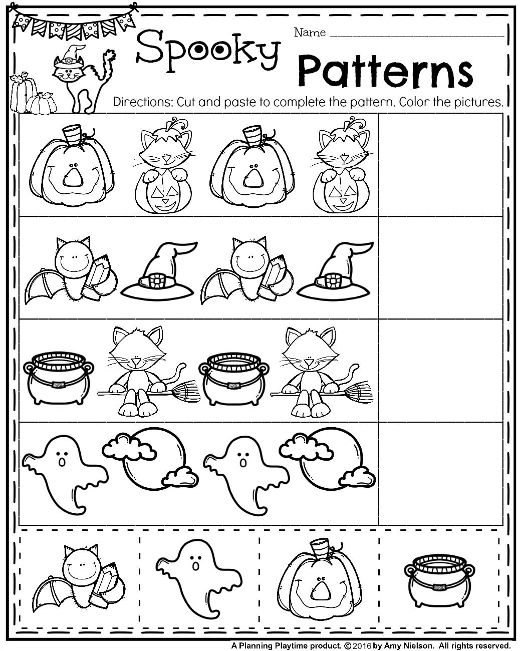October Preschool Worksheets Planning Playtime Halloween Worksheets 