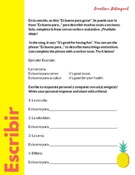 Oye Como Va Song Lyrics And Activities By Carolina Bilingual TPT