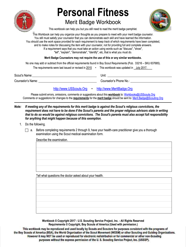 Personal Finance Merit Badge Workbook Fill And Sign Printable