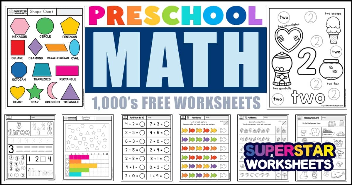 Preschool Math Worksheets Superstar Worksheets Worksheets Library