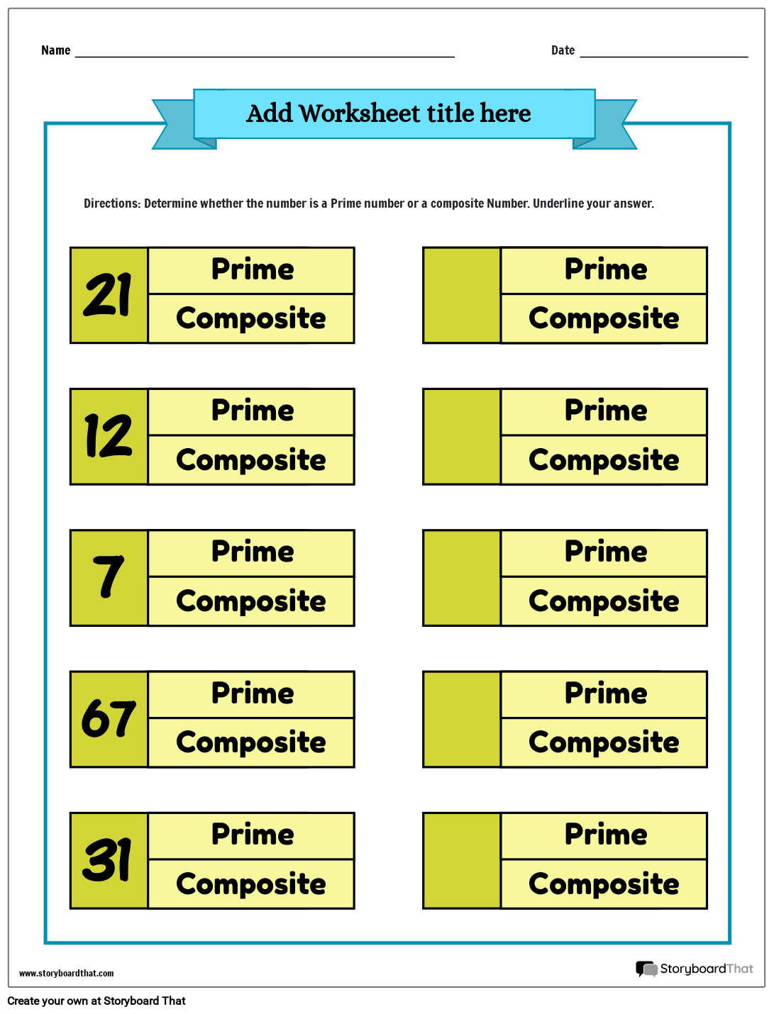 Prime And Composite Numbers Worksheet Twinkl Resources Worksheets 