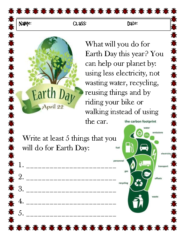Printable Earth Day Facts
