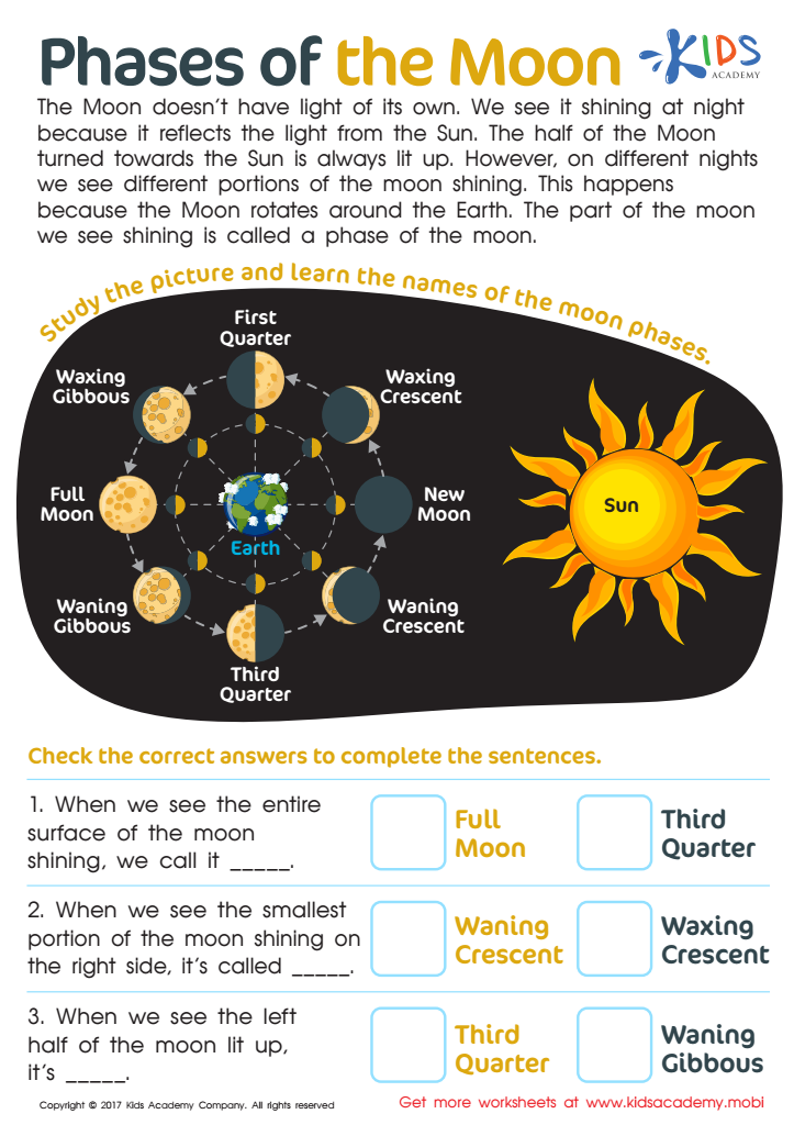 Printable Phases Of The Moon Worksheets Prntbl ieolayaherrera edu co