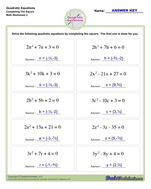Quadratic Formula Worksheets Math Monks Worksheets Library