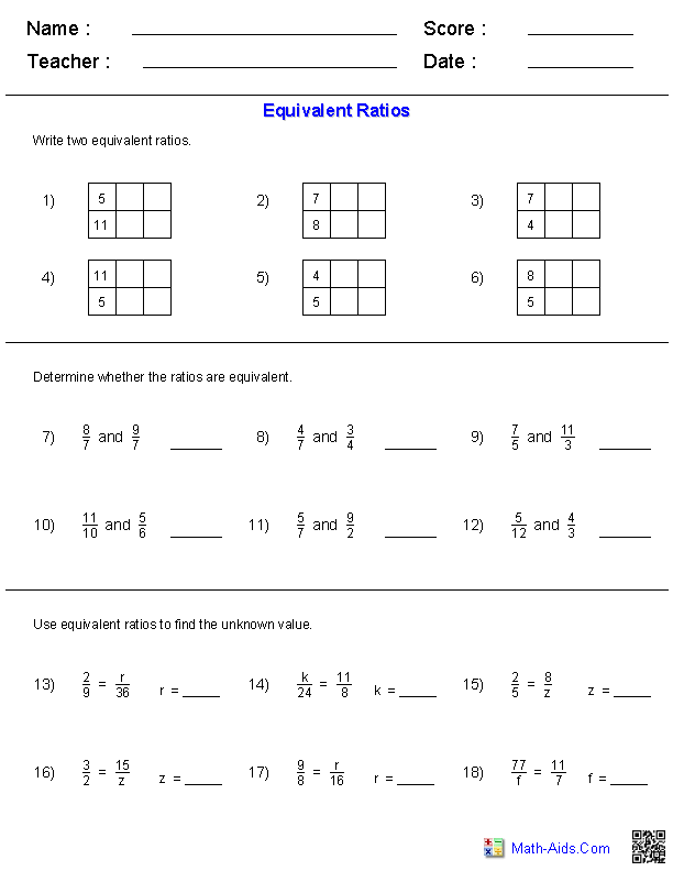 Ratio Worksheets Ratio Worksheets For Teachers