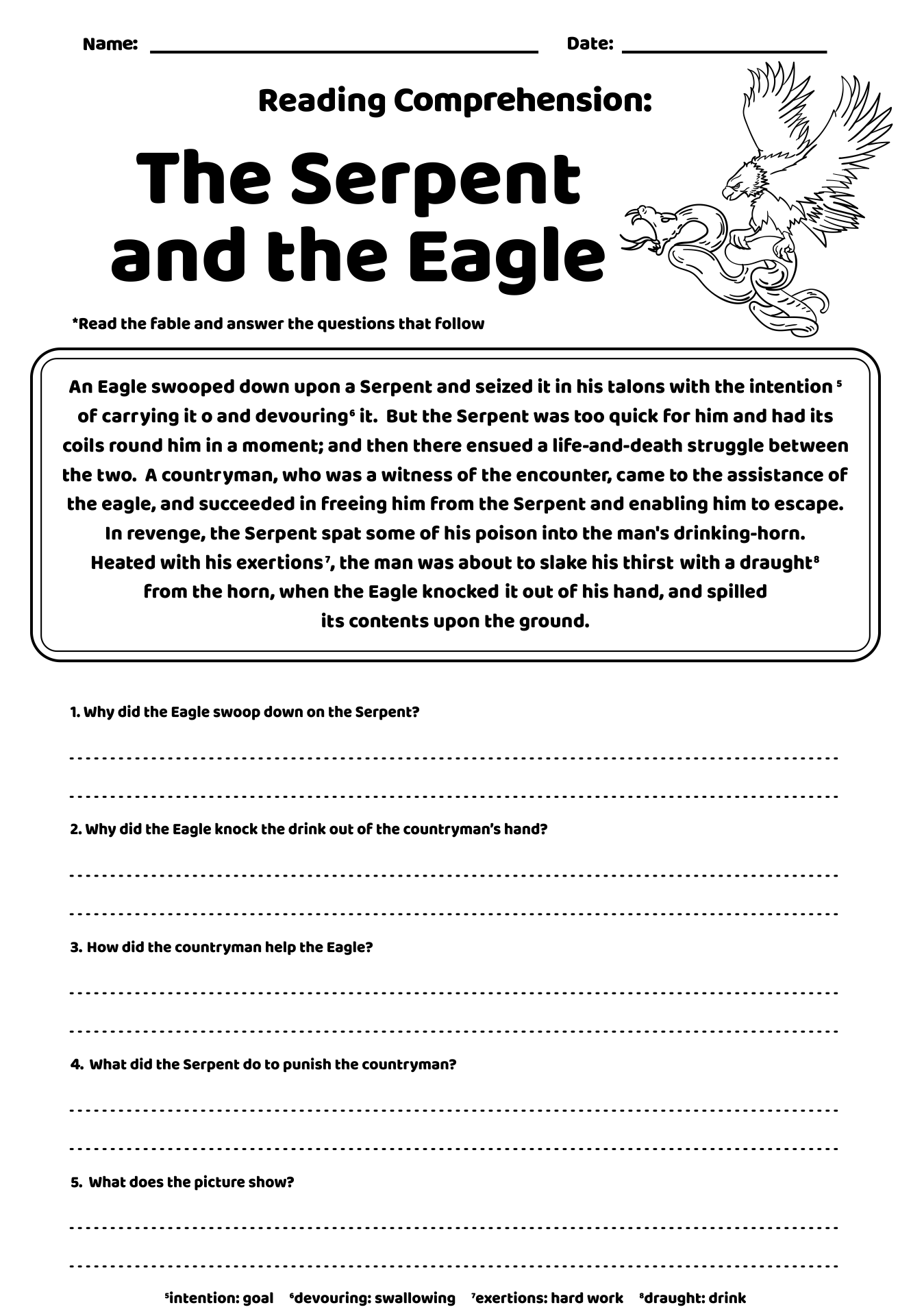 Reading Worksheets 4th Grade Free Printable