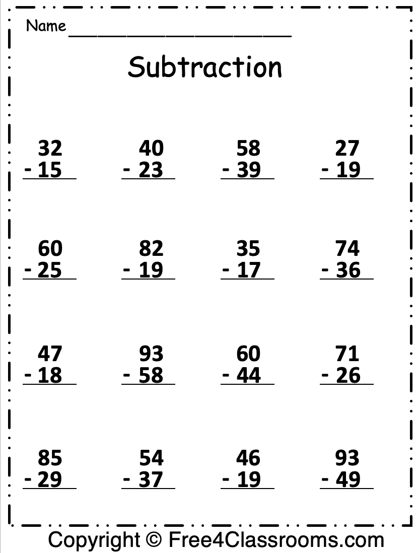 Regrouping Subtraction