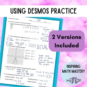 Results For Graphing Quadratic Functions Using Desmos TPT