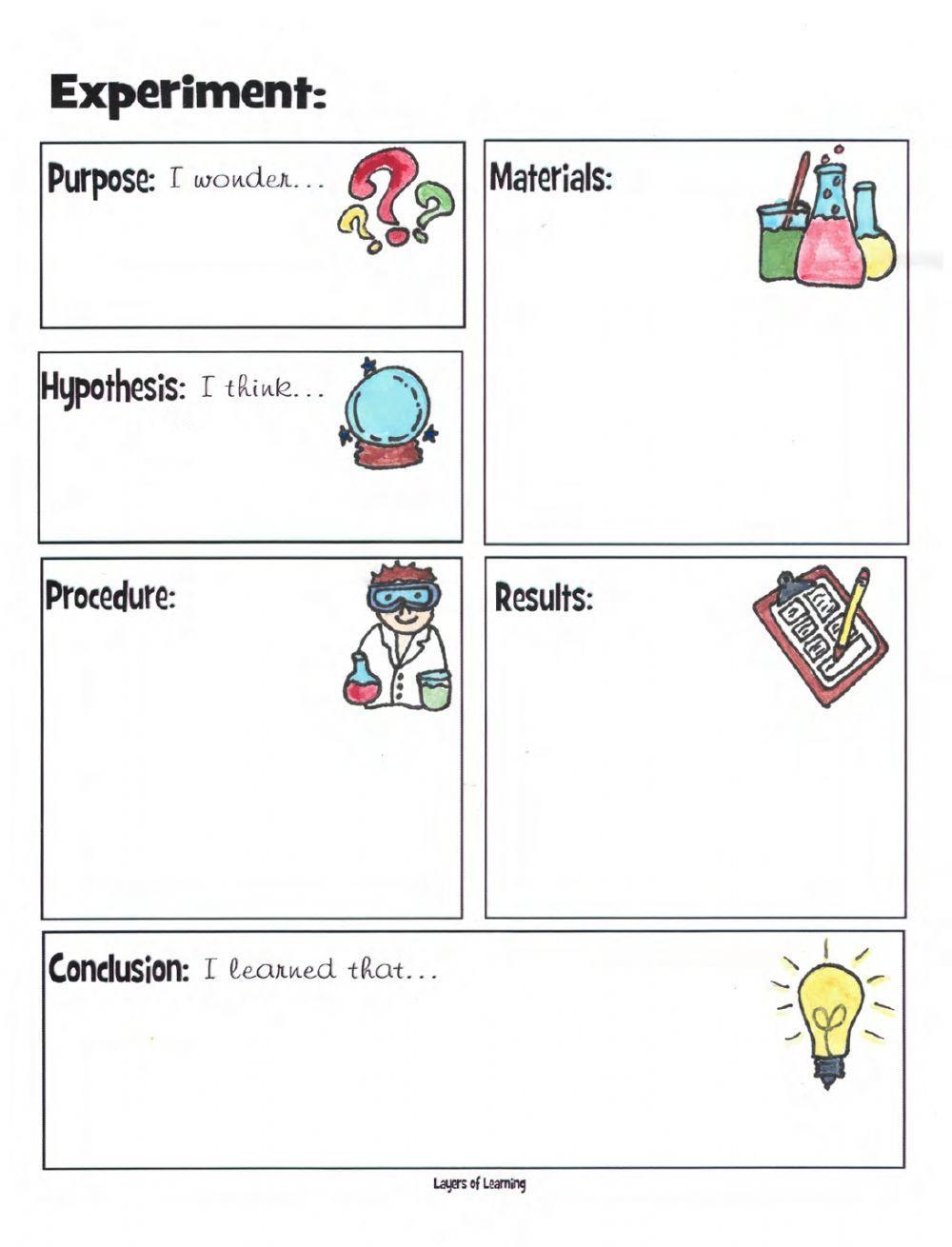 Science Experiment Scientific Method Worksheet Live Worksheets