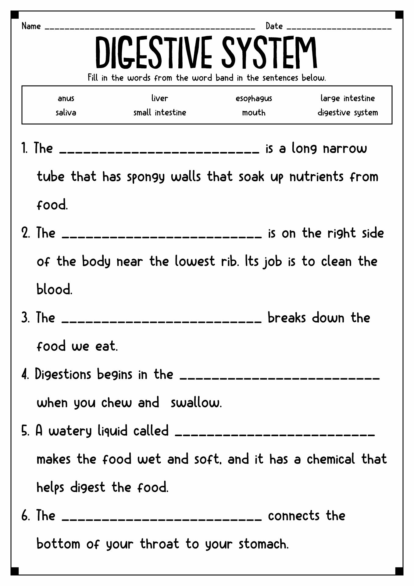 Science Worksheets 4th Grade
