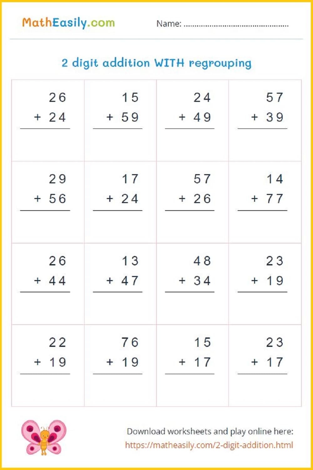 Second Grade Math Worksheets PDF Free Download
