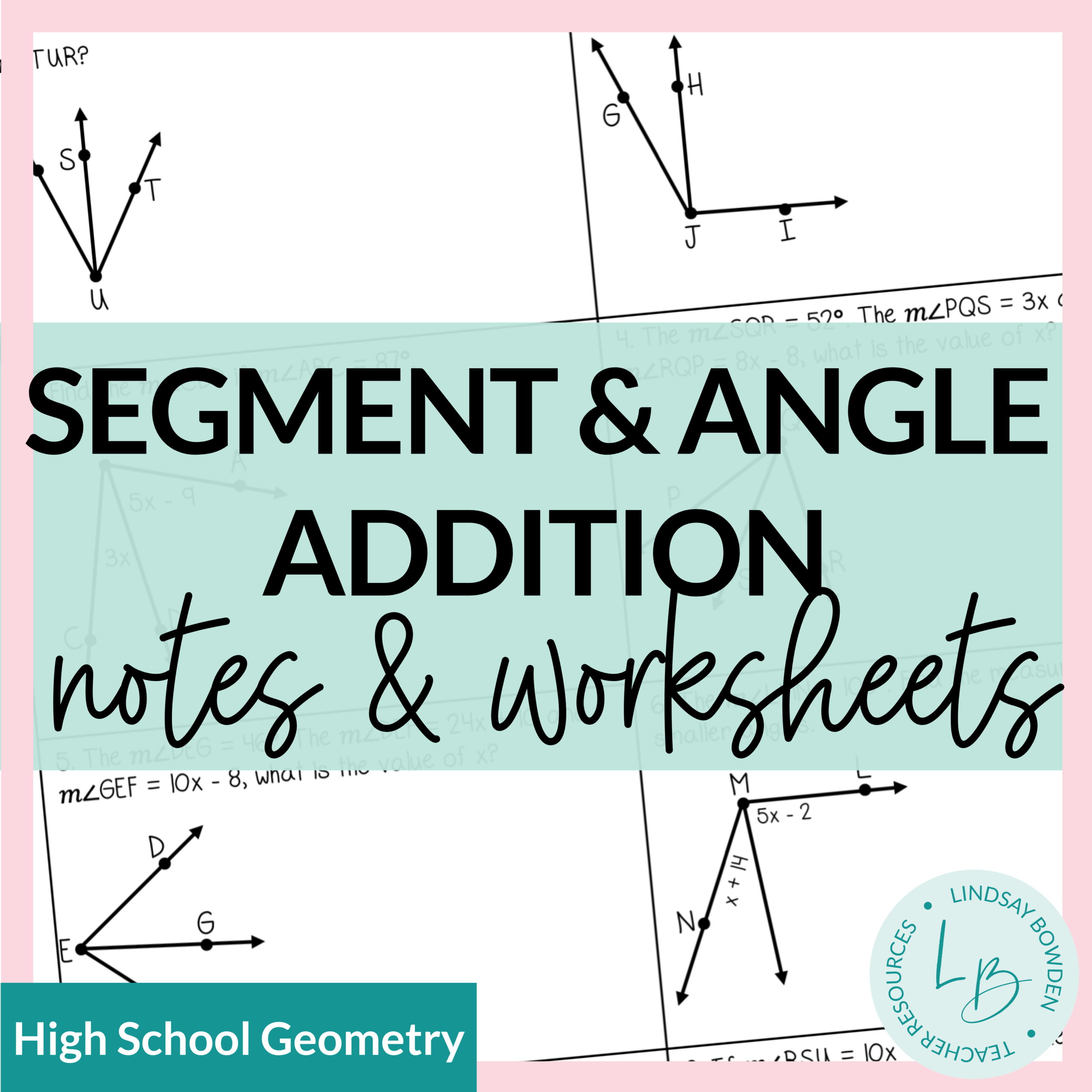 Segment Addition Postulate Algebra And Geometry Help Worksheets Library