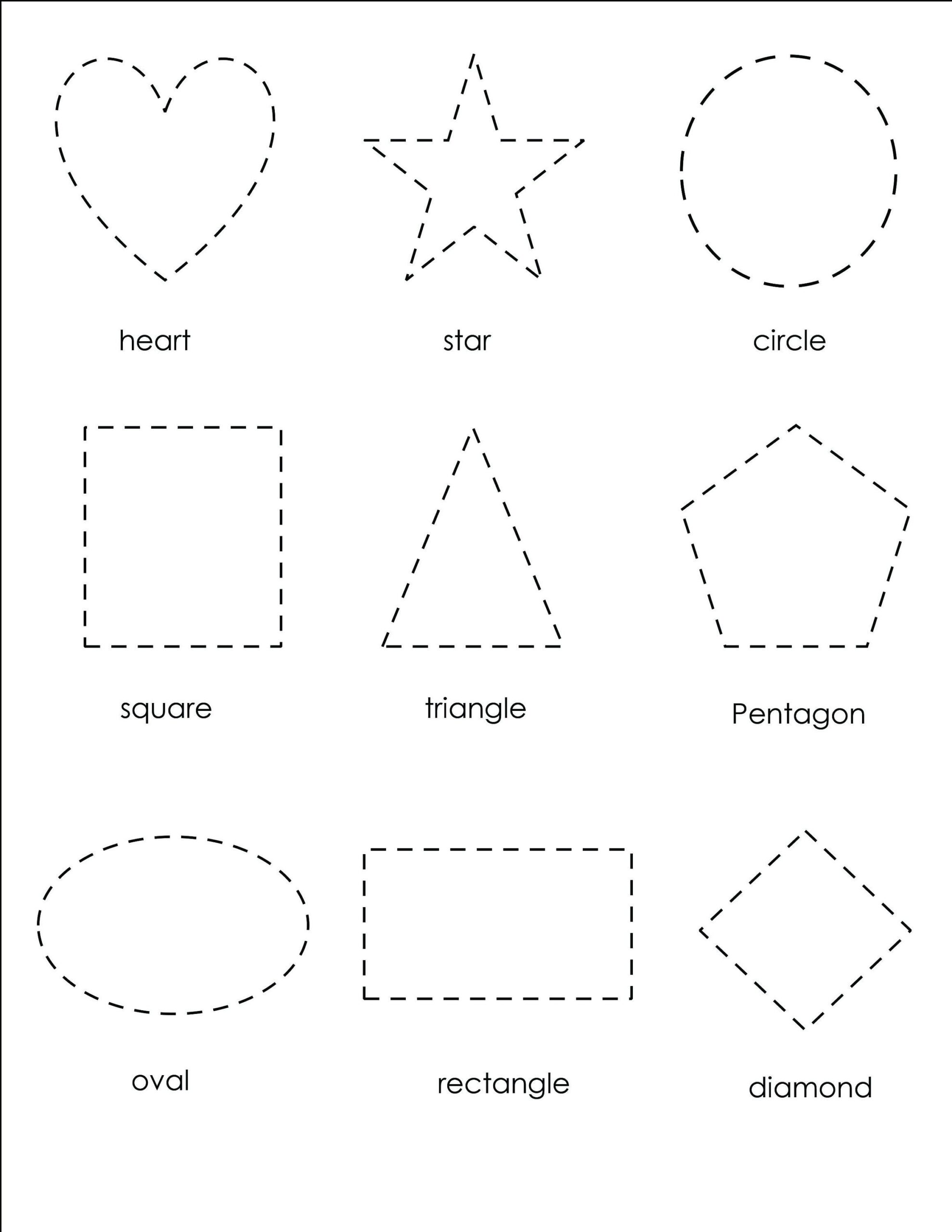 Shape Tracing Worksheets Pdf Shapes Tracing Worksheet For Toddlers
