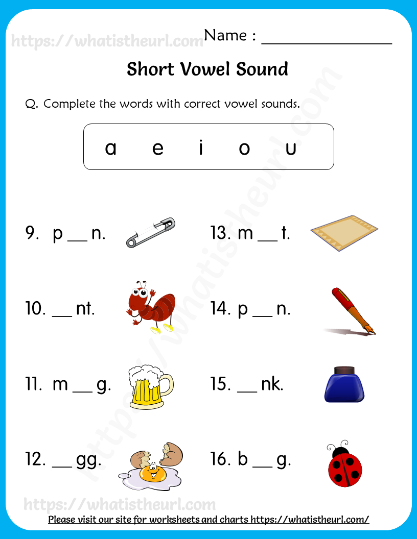 Short Vowel Sounds Mixed Vowel Worksheets Worksheets Library
