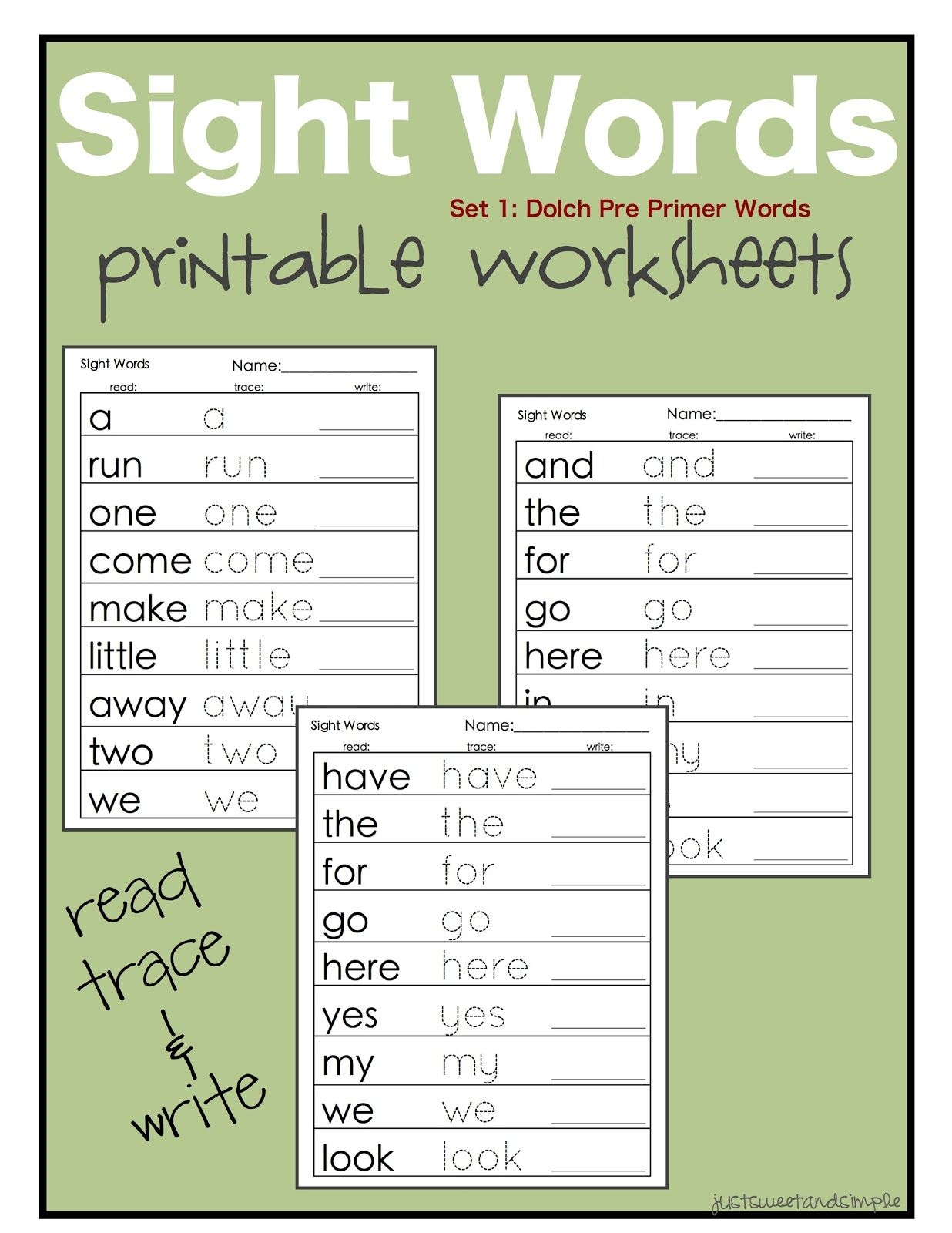 Sight Word Worksheets Free Printables Award Winning Educational 