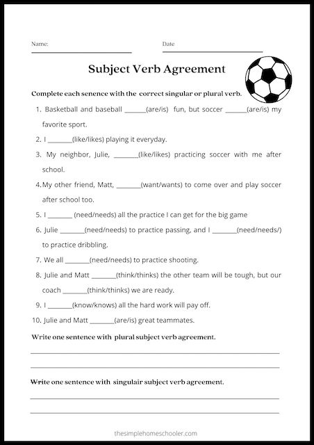 Subject Verb Agreement Activity For 1st 2nd Grade Twinkl Worksheets 