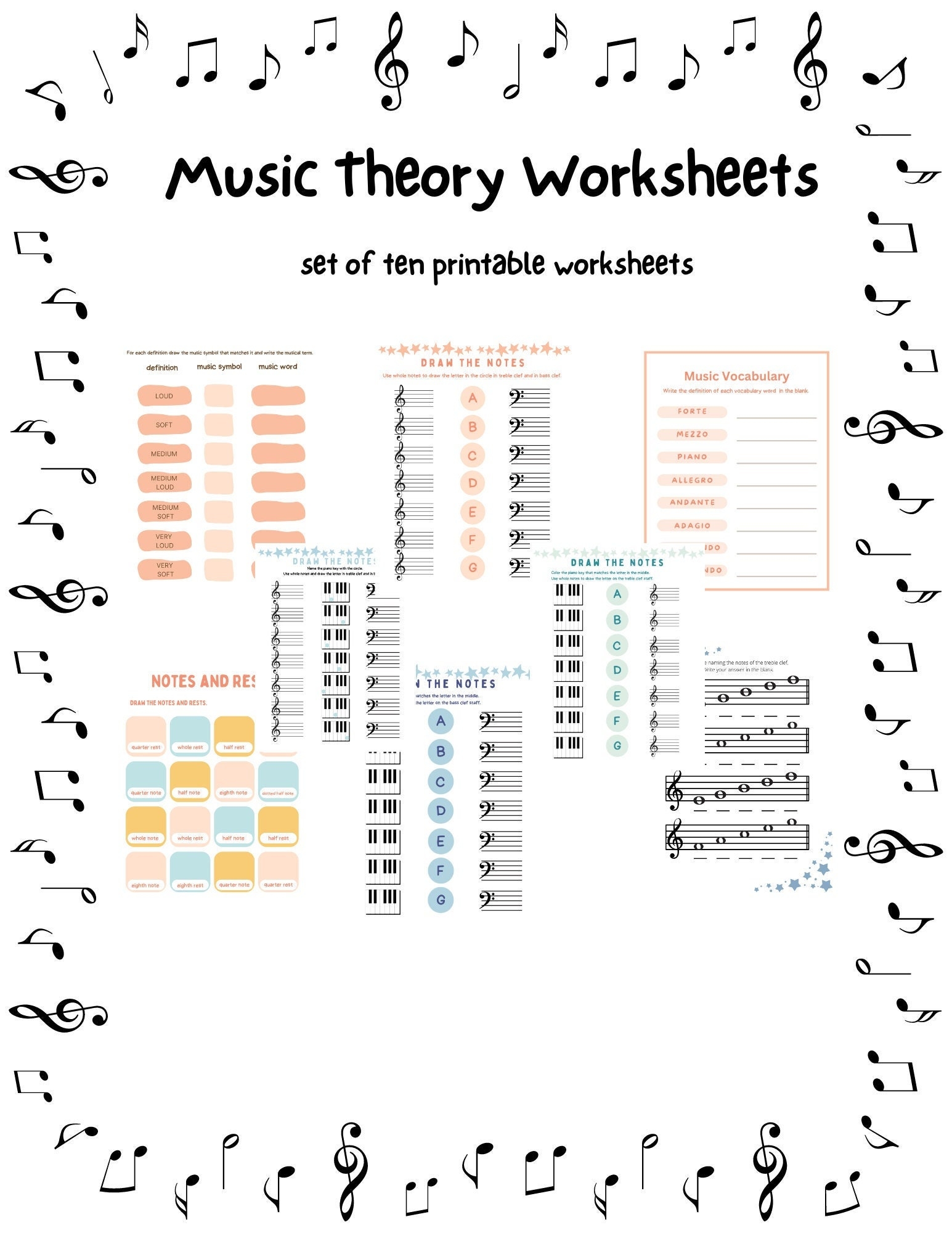 Teaching Music Theory Worksheets