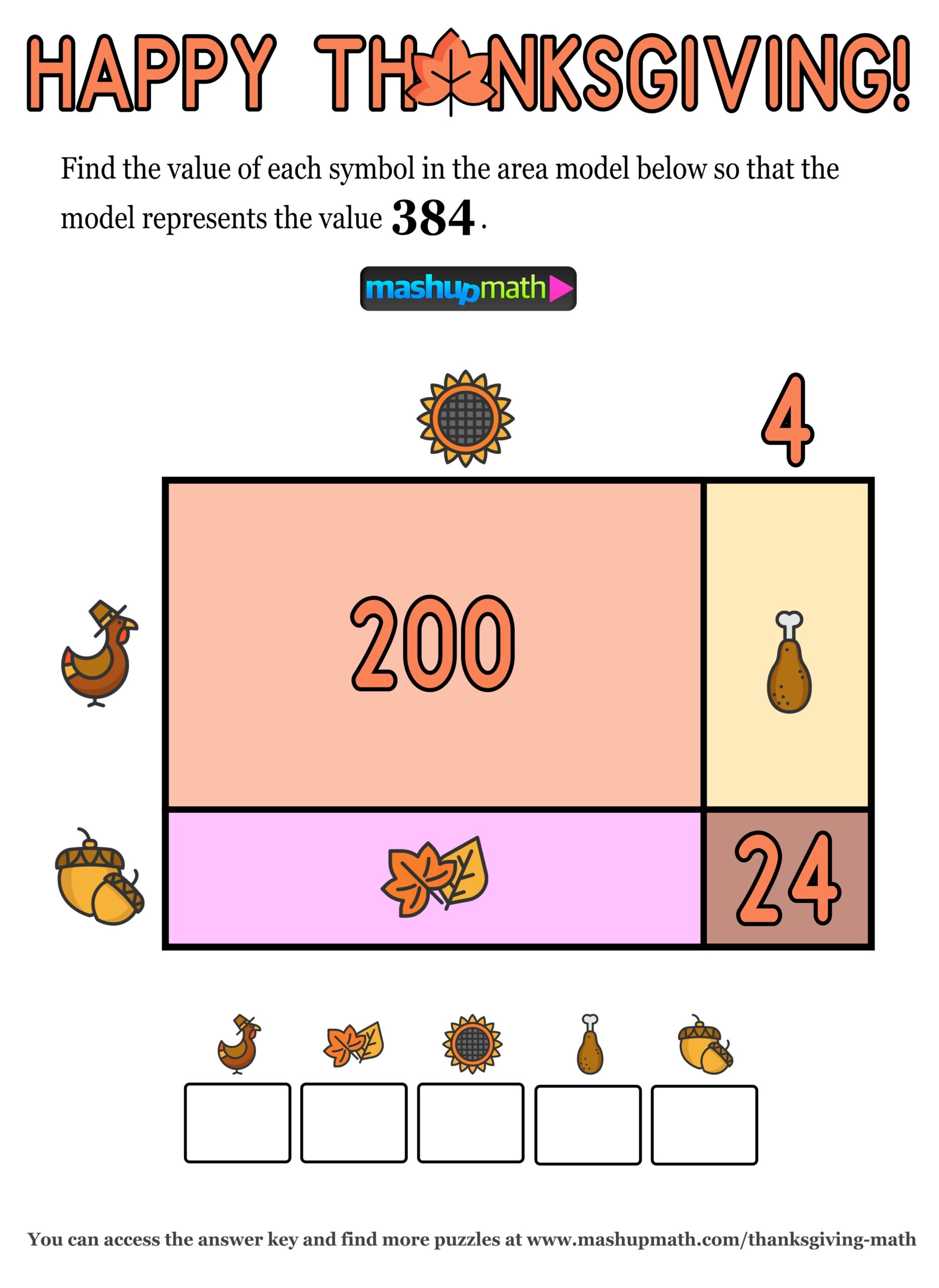 Thanksgiving Algebra Worksheets Thanksgiving Math Activities For