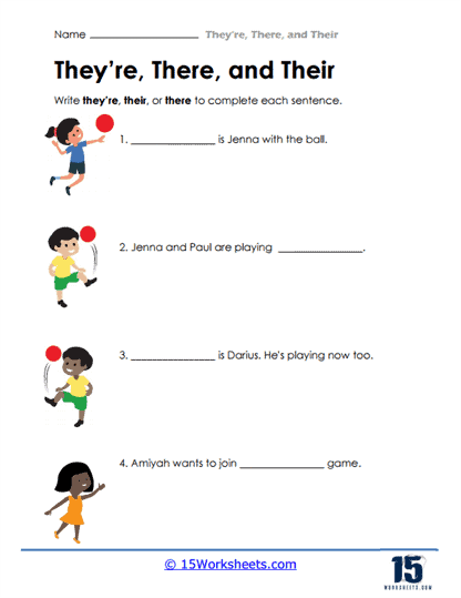 They 39 re There And Their Worksheets Confusing Homophones 15 