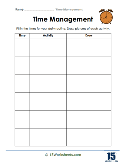 Time Management Activity Worksheets Common Worksheets Time