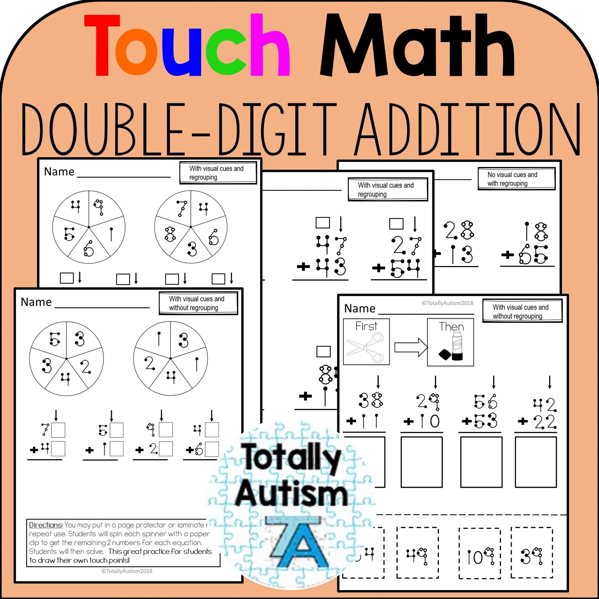 Touch Math Worksheets Free Printables Printable Word Searches