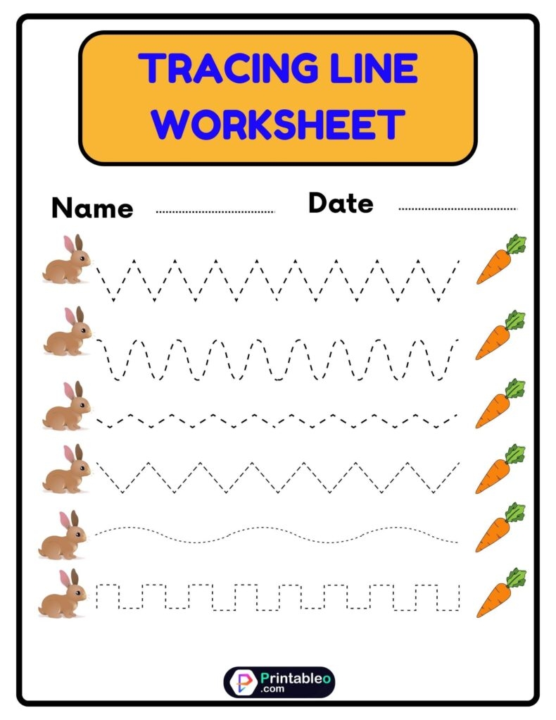 Tracing Lines Worksheets