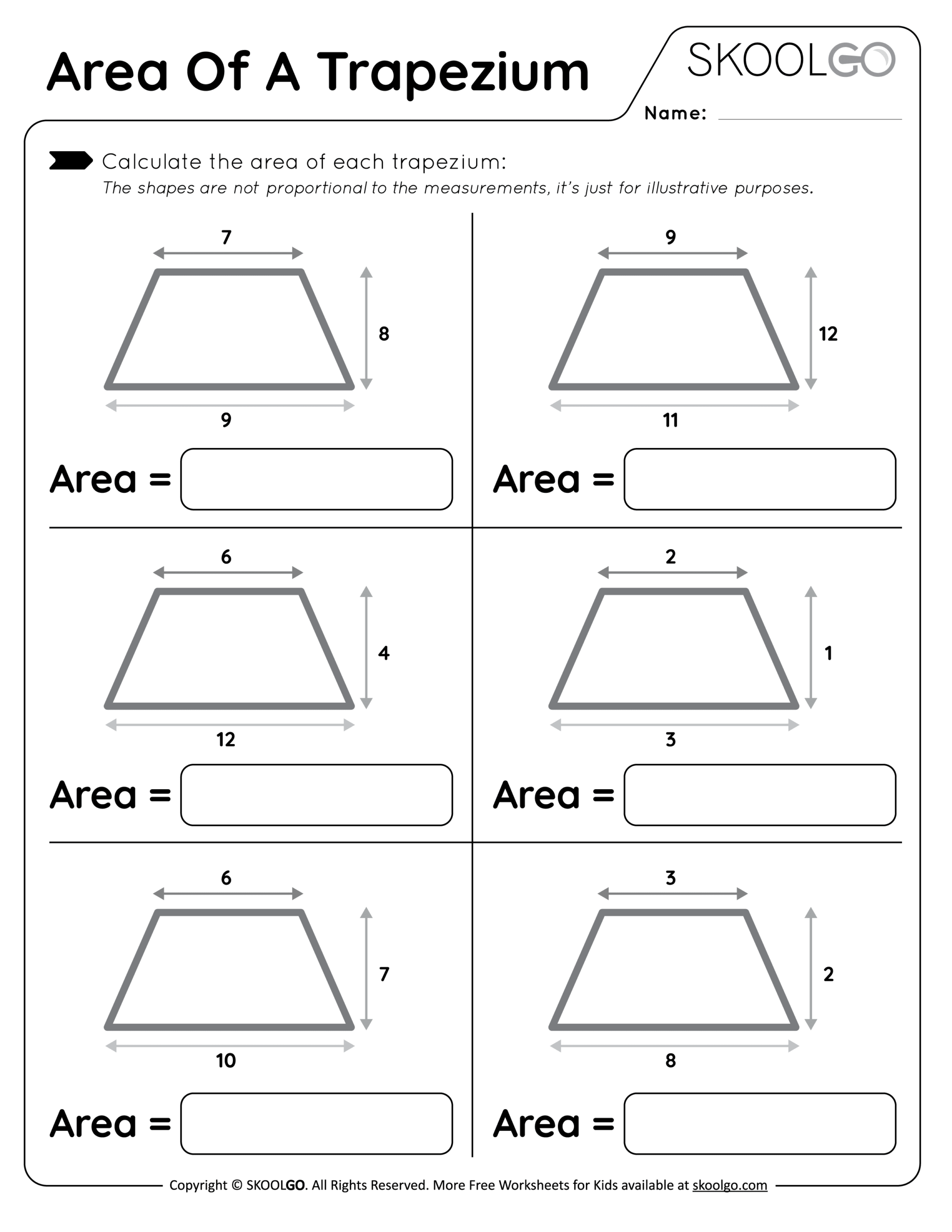 Trapezoids Worksheet Characteristics Of Trapezoids Worksheet