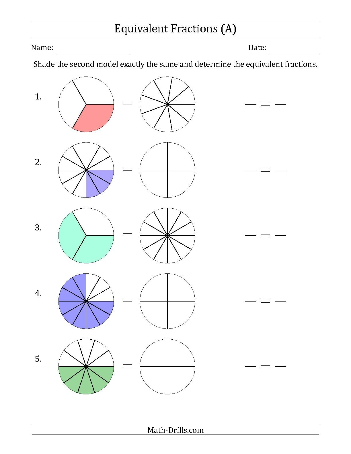 Worksheet Equivalent Fractions Worksheets 3rd Grade Grass Fedjp 