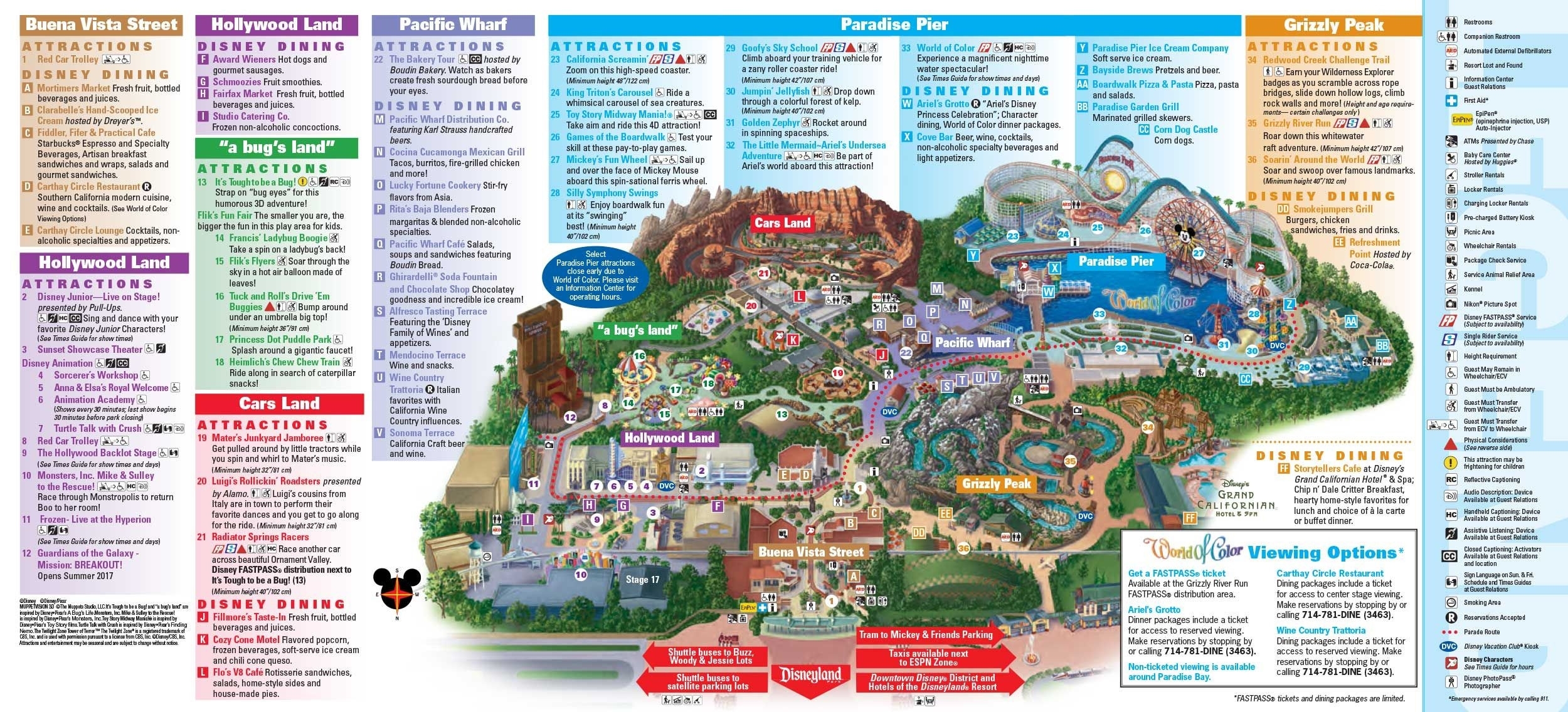 10 Awesome Printable Map Disneyland California Printable Map