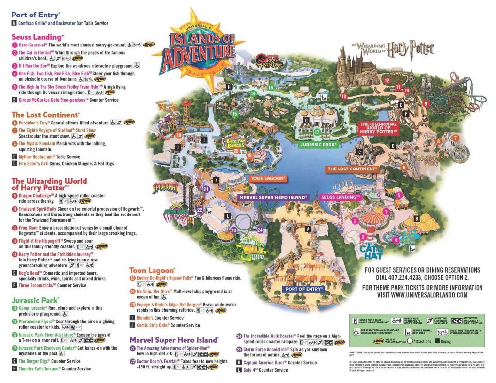 10 Awesome Printable Map Universal Studios Orlando Printable Map