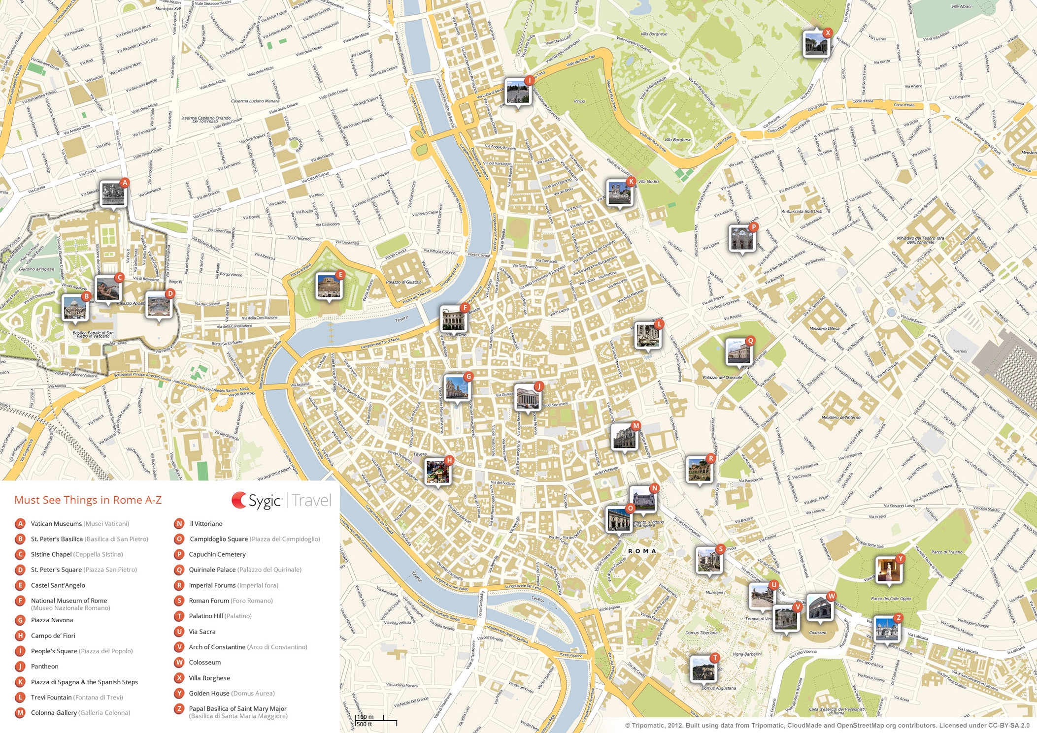 10 Beautiful Printable Map Rome City Centre Printable Map