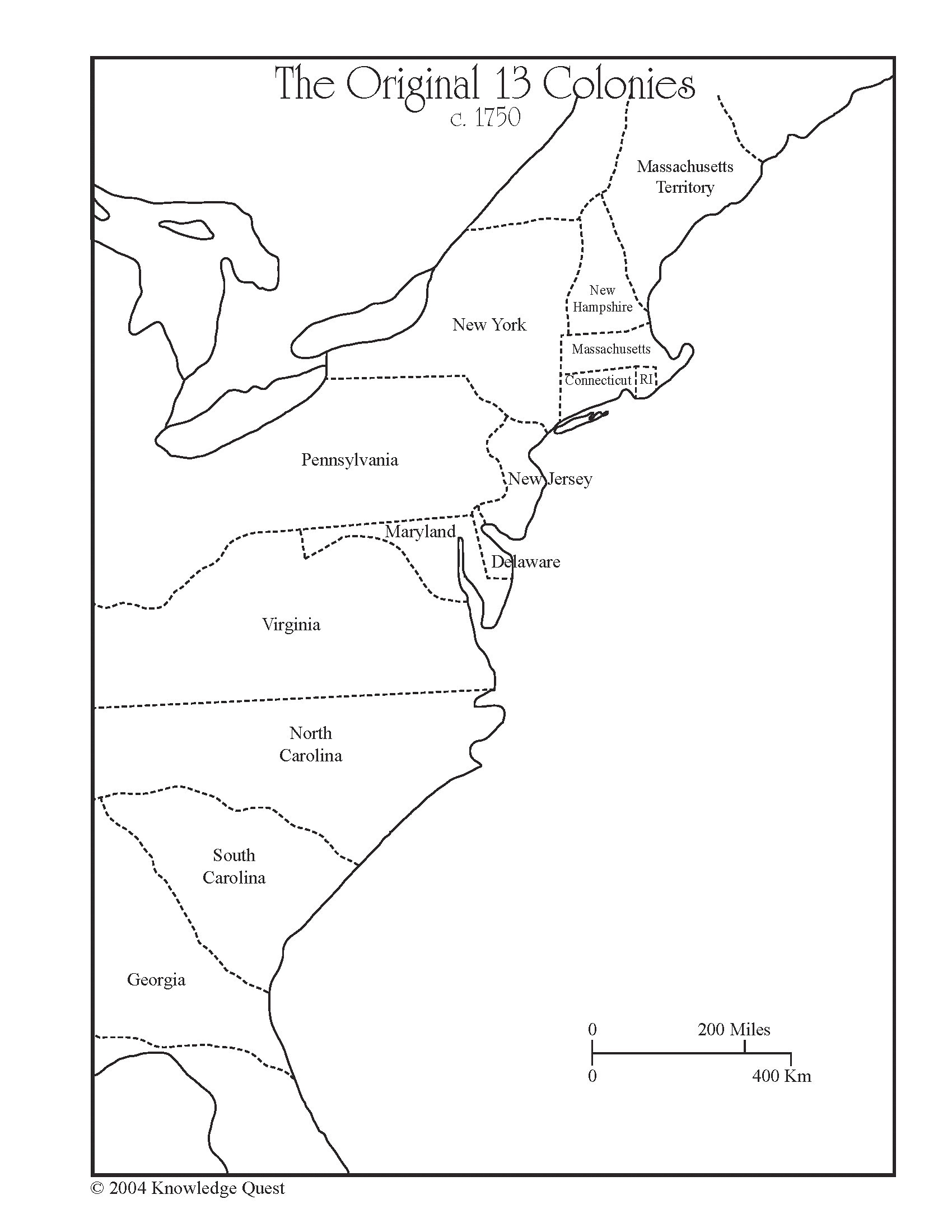 10 Best Of Printable Map 13 Colonies Printable Map