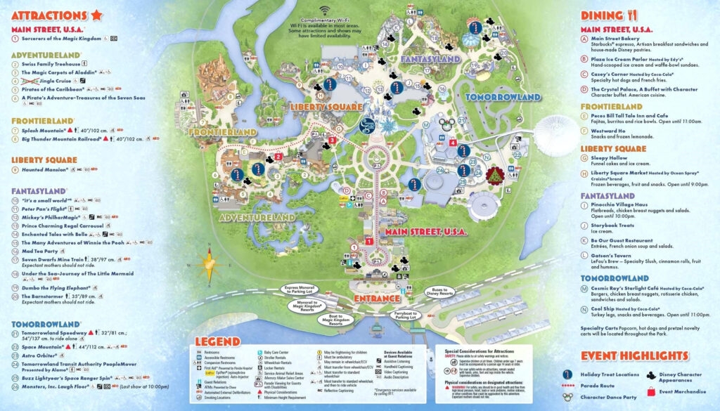 10 Lovely Printable Map Magic Kingdom 2018 Printable Map Adams 