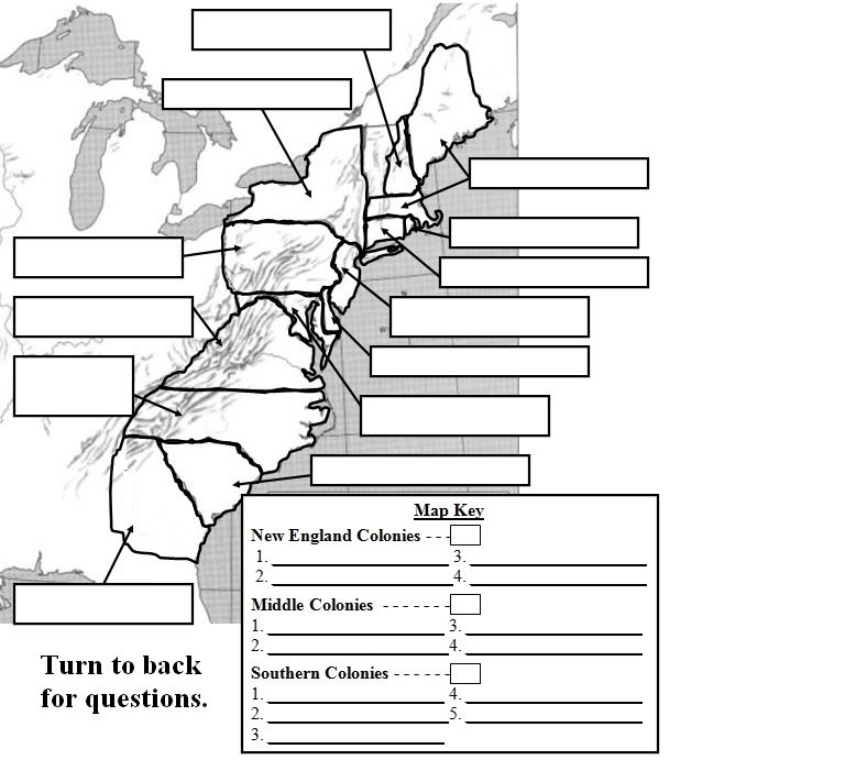 13 Colonies Map Printable Blank Free Printable Templates