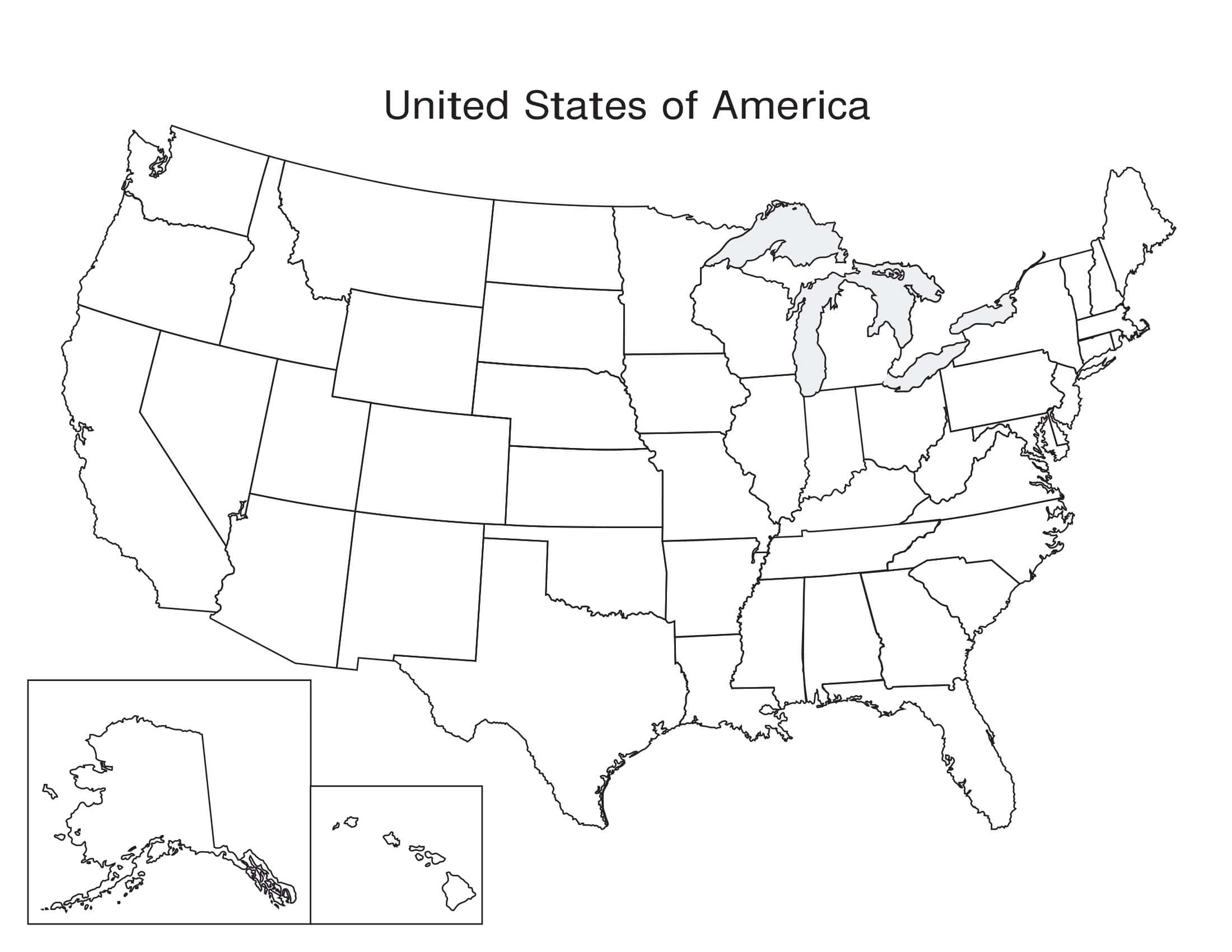 40 Free Printable Blank US Map Templates Editable PDF