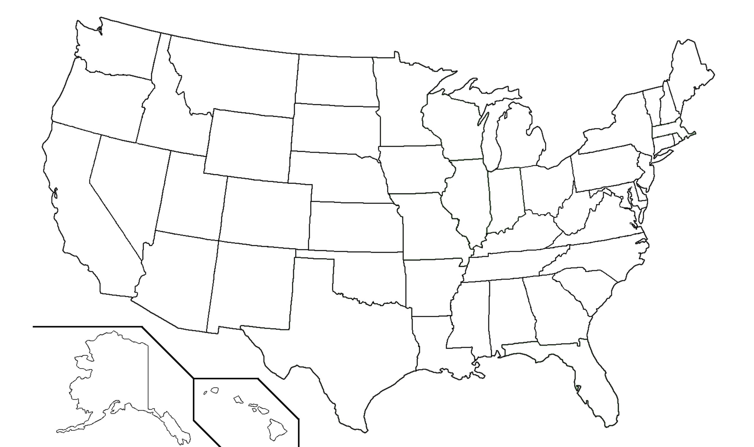 50 States Map Blank Printable Printable Calendar