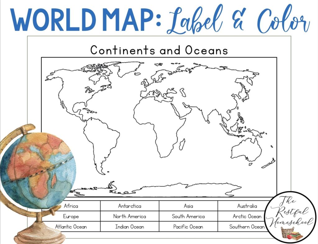 7 Continents Blank Map Printable - Download Free Printable Templates