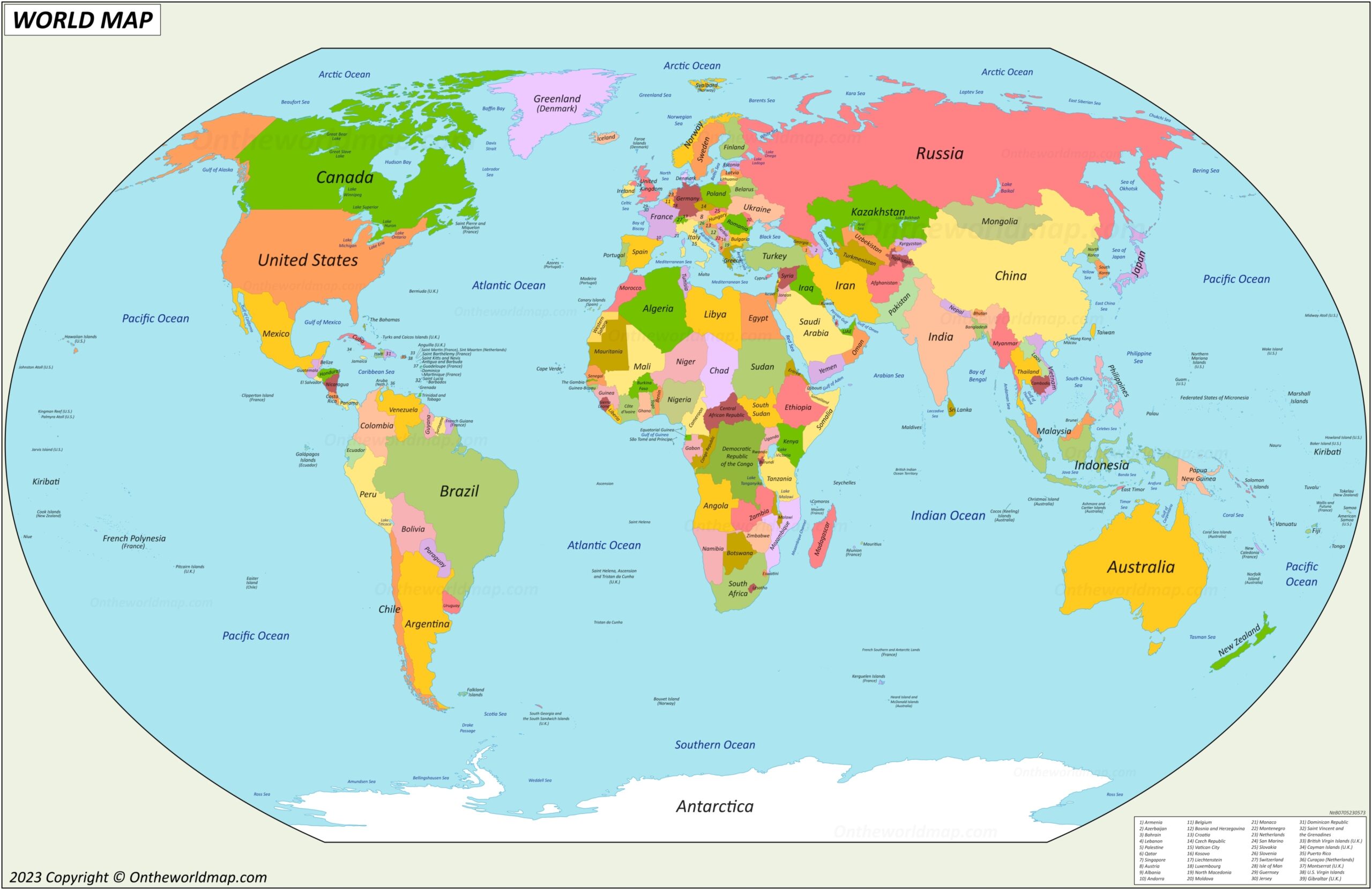 A Printable World Map