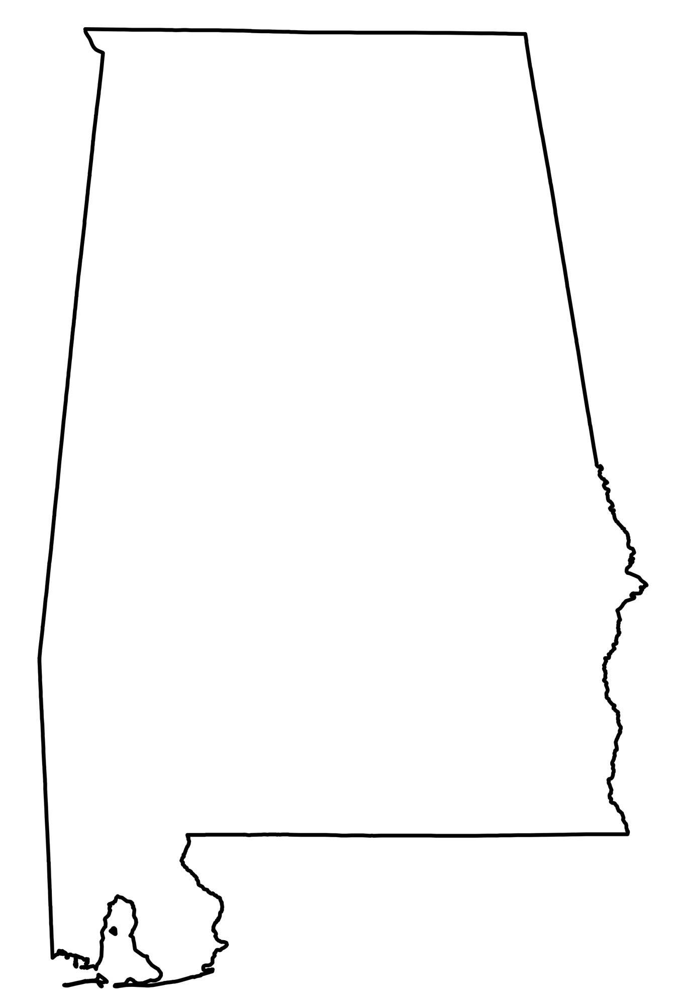 Alabama State Map Printable