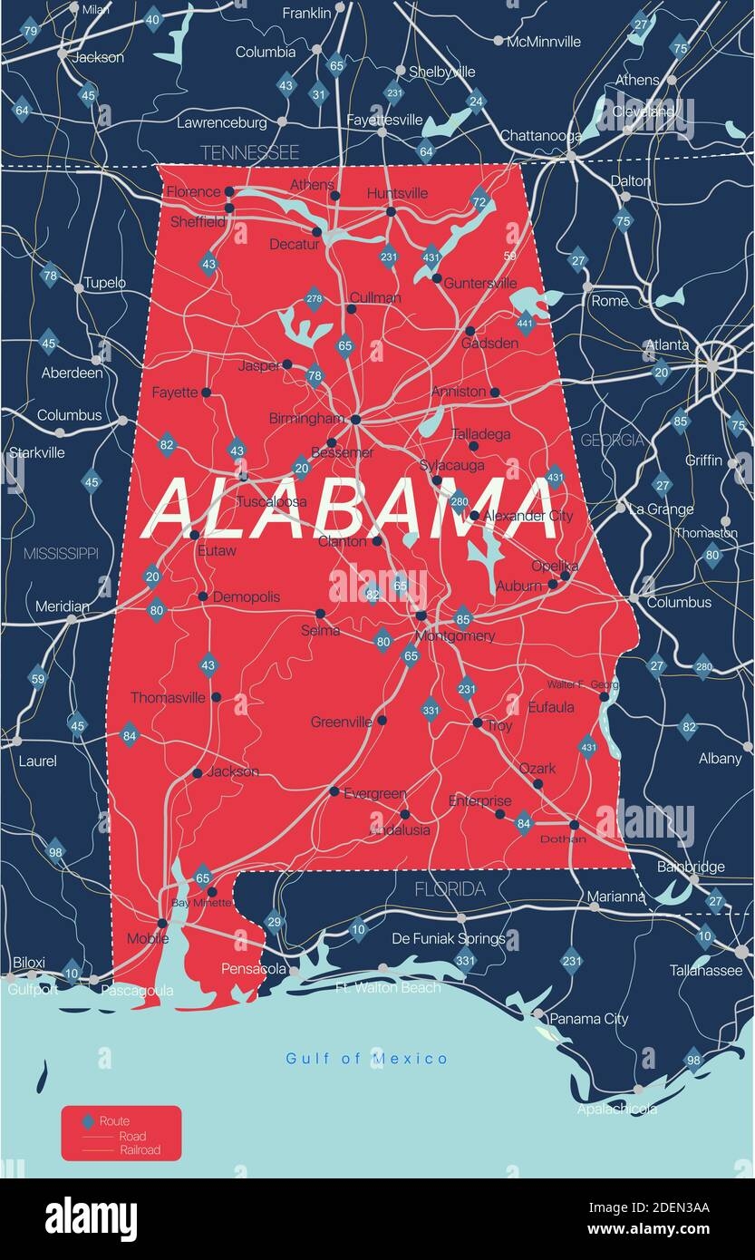 Alabama State Map Printable