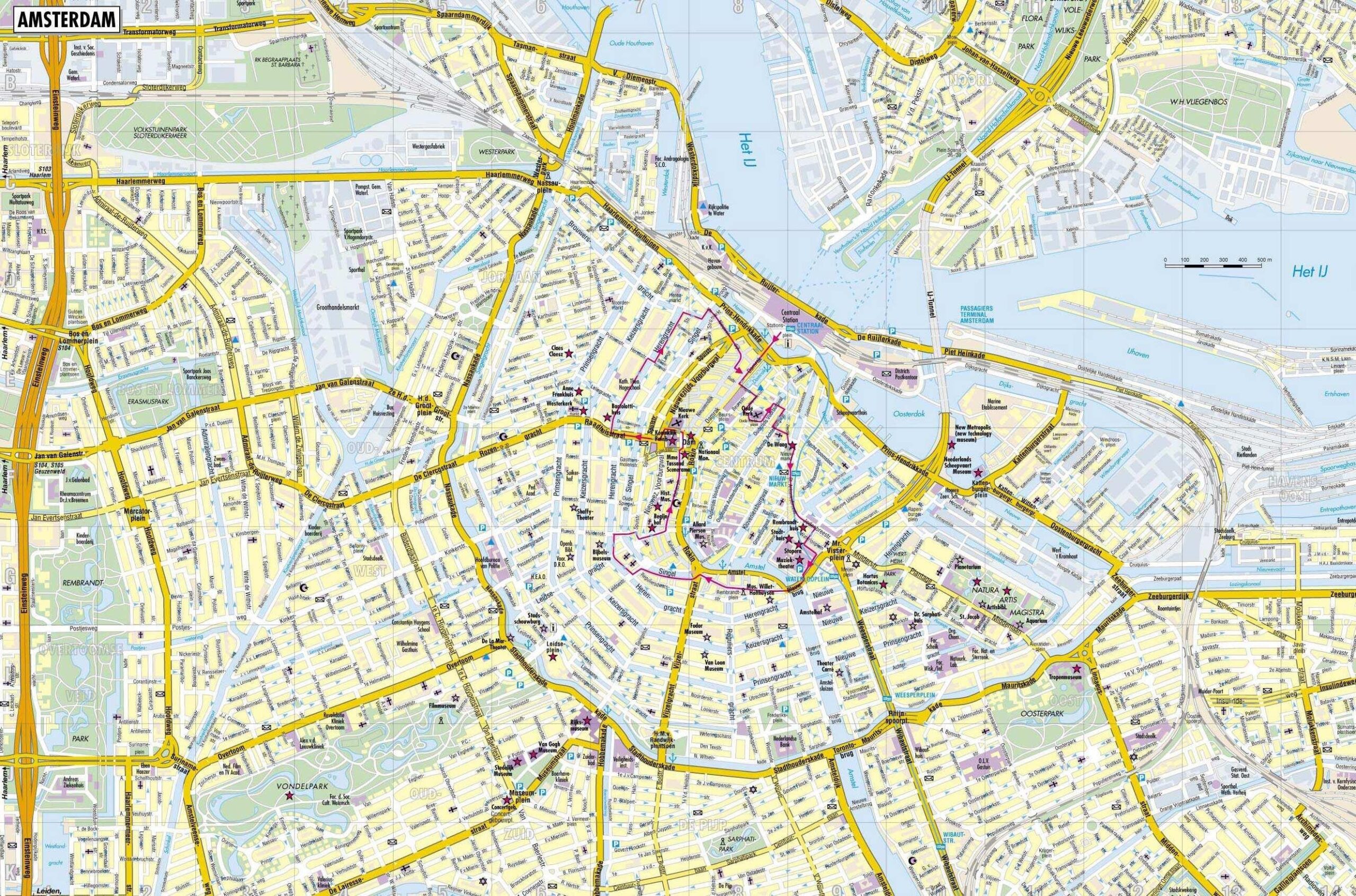 Amsterdam City Map City Of Amsterdam Map Netherlands 