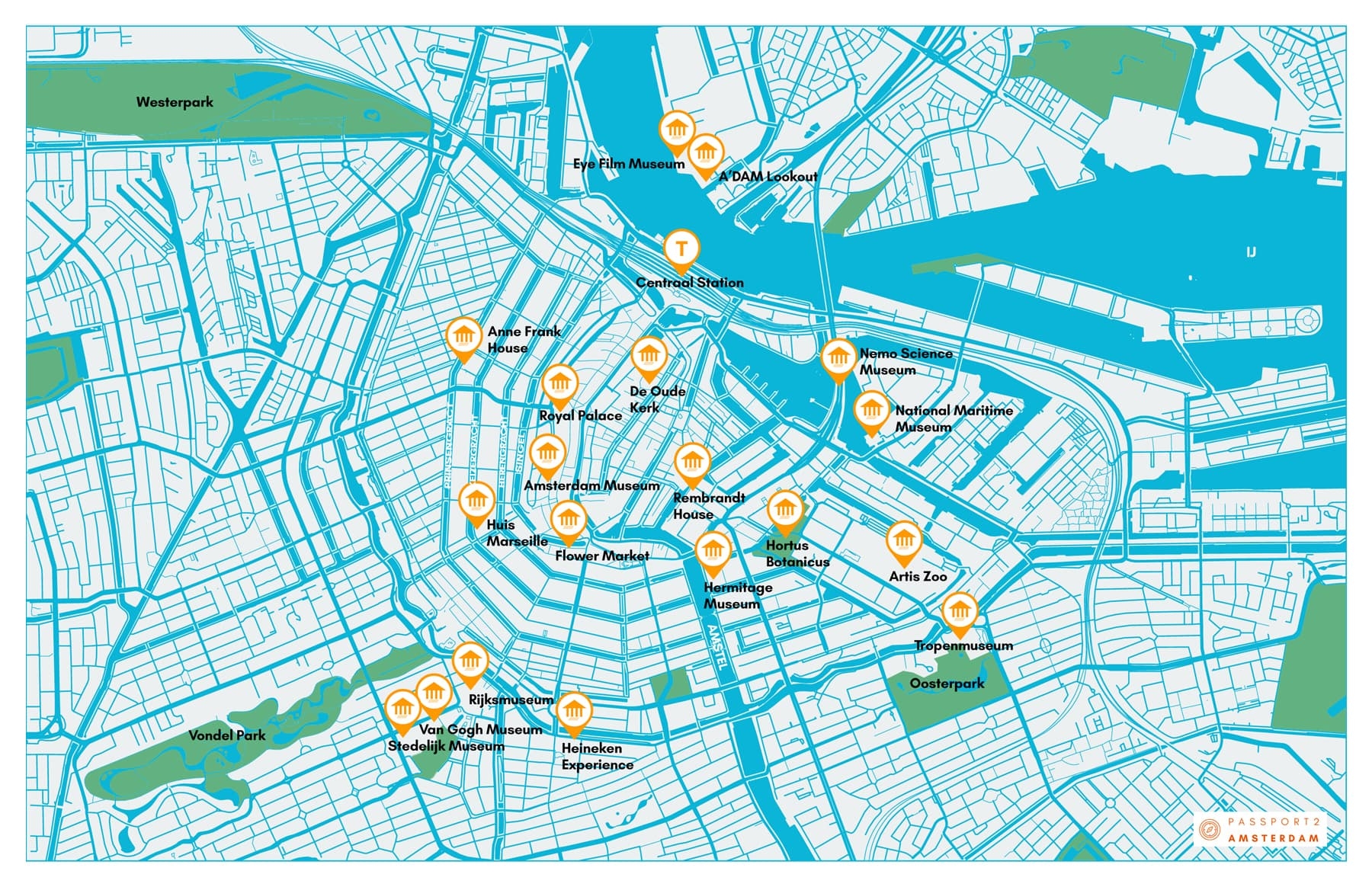 Amsterdam Tourist Map Printable