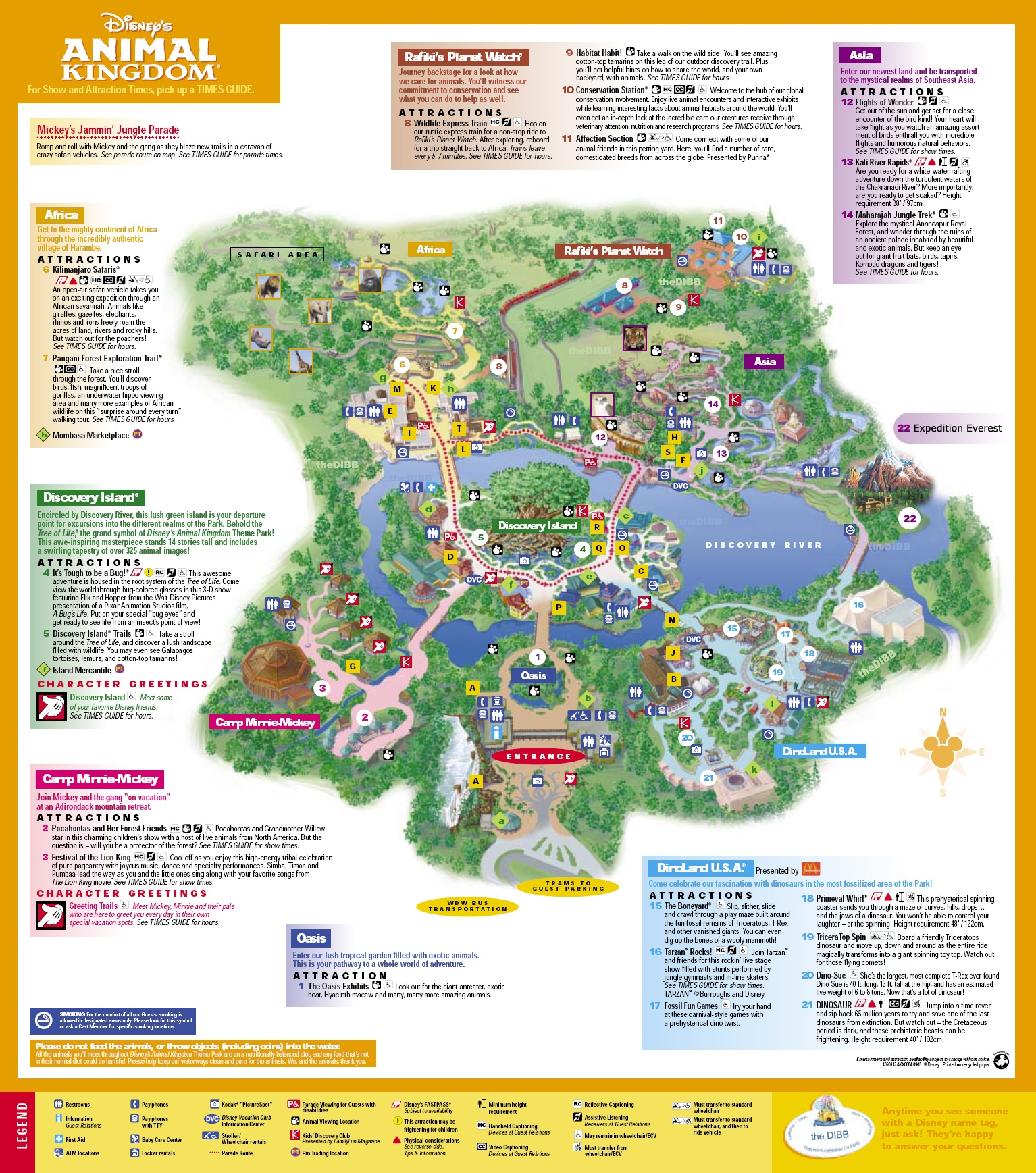 Animal Kingdom Map 2024 Printable