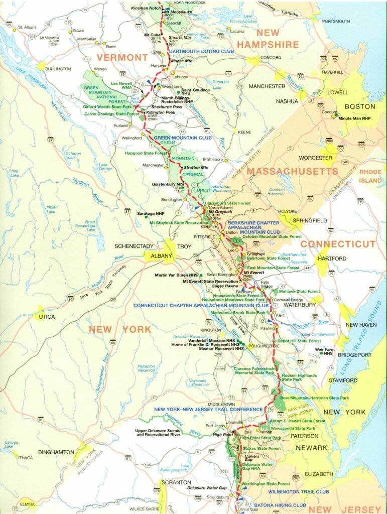 Appalachian Trail Printable Map Free Printable Maps